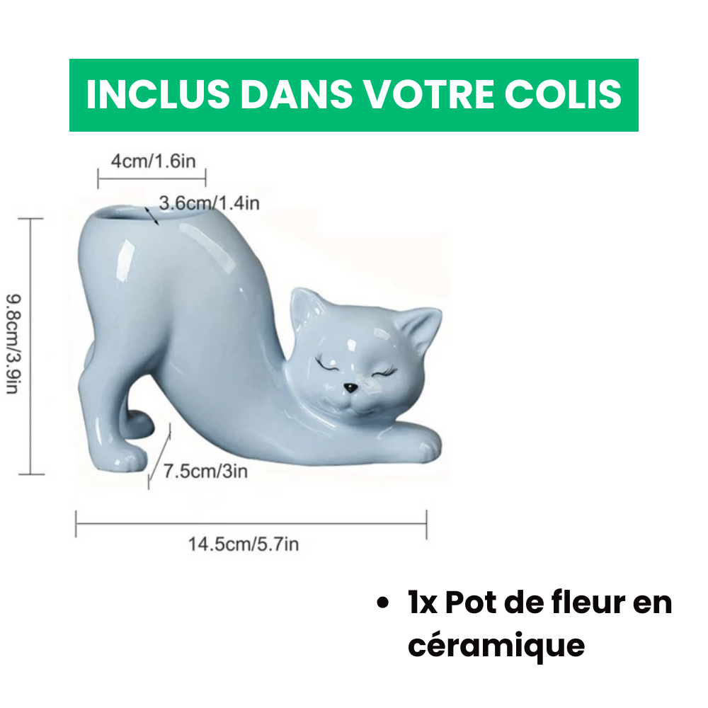 Pot de Fleur Chat Adorable