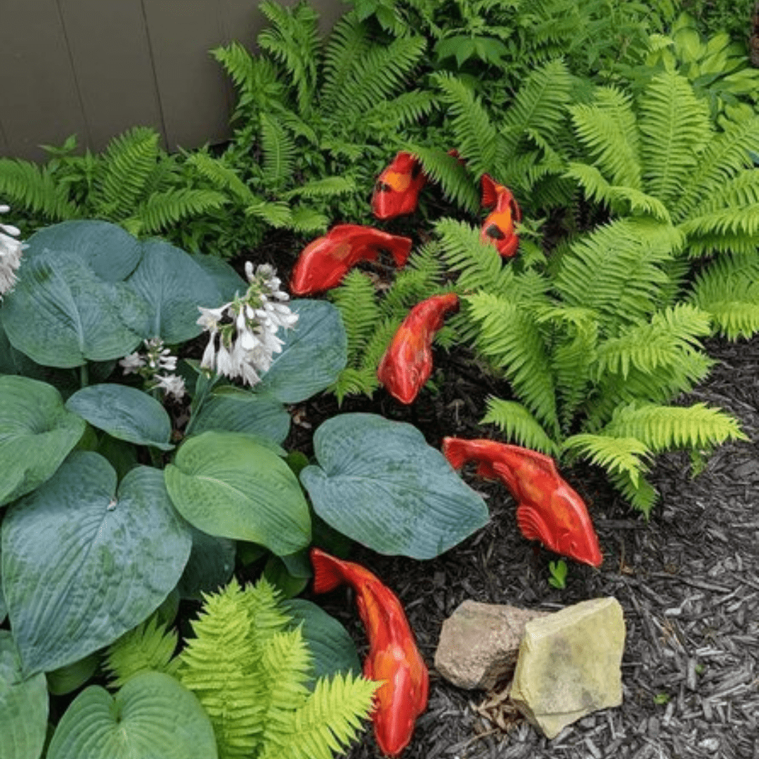 Jardioui Statue de Carpe Artistique Éclatante