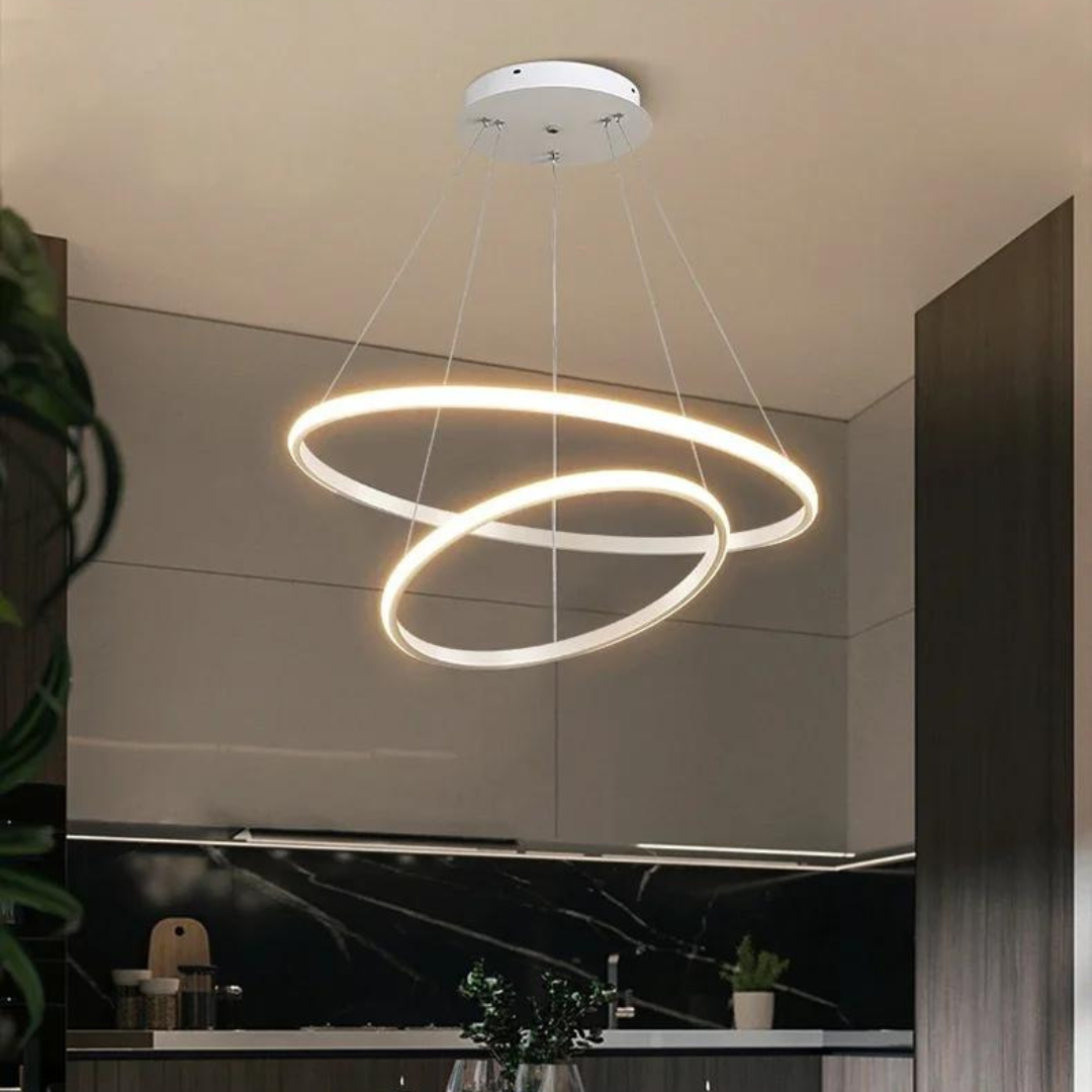 Lampadario moderno di design bianco per soggiorno