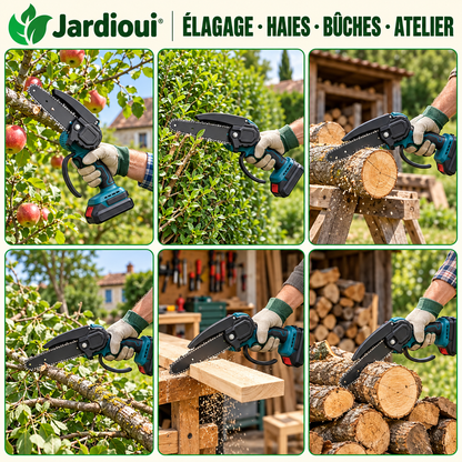 Tronçonneuse Électrique Portable – Taillez Branches et Arbustes Sans Effort