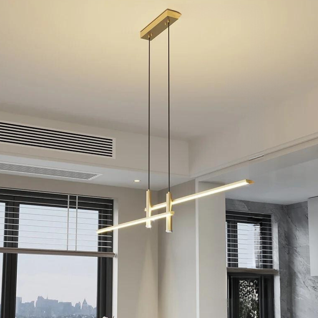 Minimalist Refined Golden Hanging Chandelier