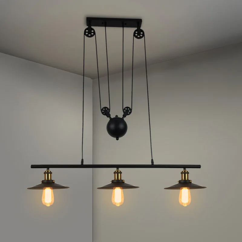 Elegant and Original Vintage Industrial Chandelier