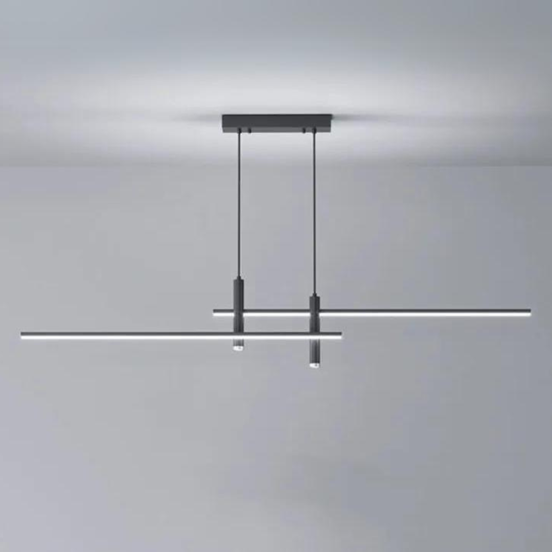 Elegante lampadario minimalista sospeso nero