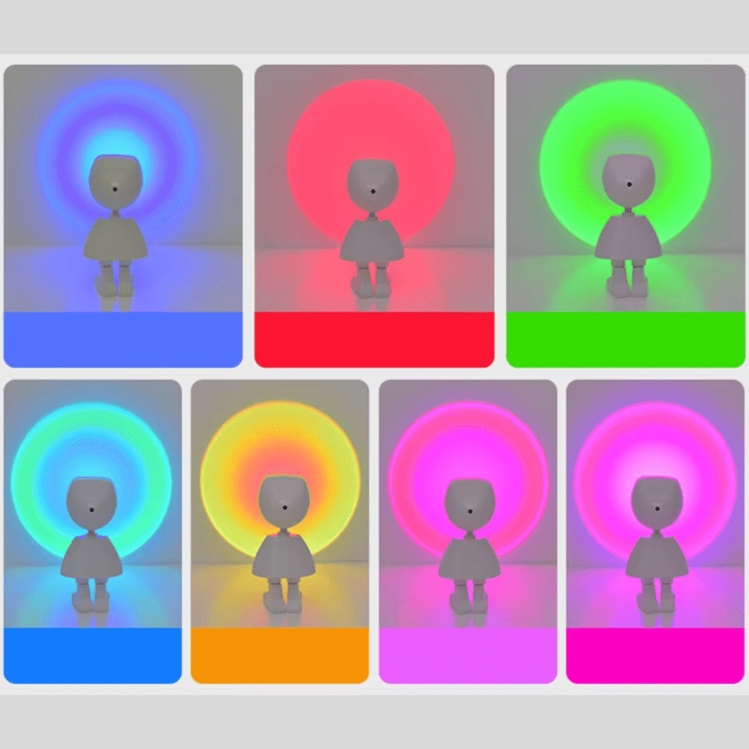 Jardioui 1 Veilleuse (34.90 €/ pcs) / 7 Couleur Veilleuse LED Astronaute Envoûtante