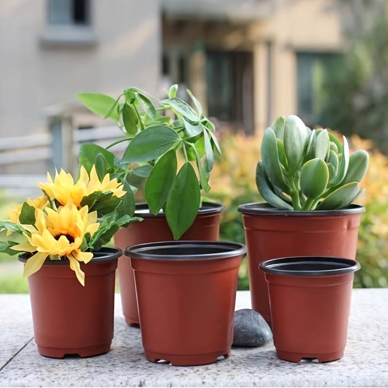 Jardioui 20 Pots Pot de Fleur Plastique Réutilisable