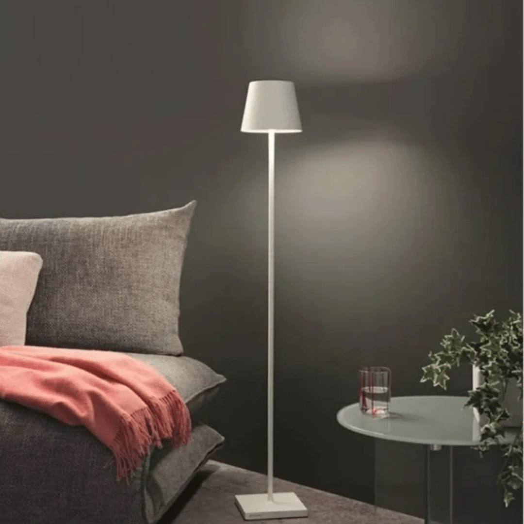 Jardioui Blanc Lampadaire Moderne Rechargeable