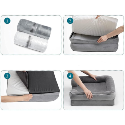 Jardioui Canapé Douillet Orthopédique pour Animaux