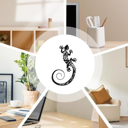 Jardioui Décoration Murale Lézard en Métal