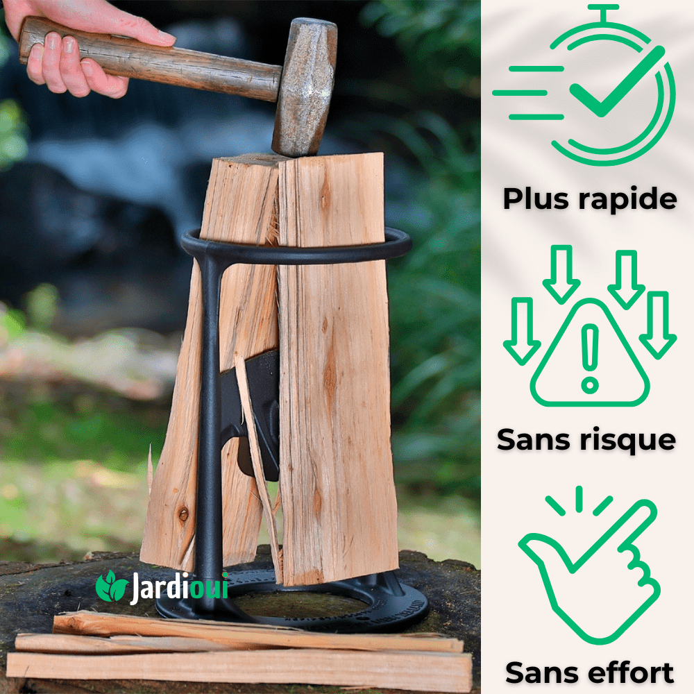 Jardioui Fendeur de Bûches Portable Ultra-Sécurisé