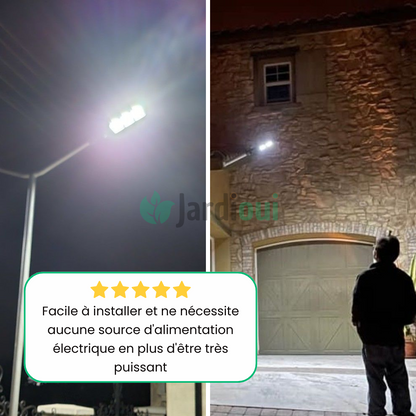 Jardioui Lampadaire Solaire Extérieur Détecteur de Mouvement Ultra-Puissant