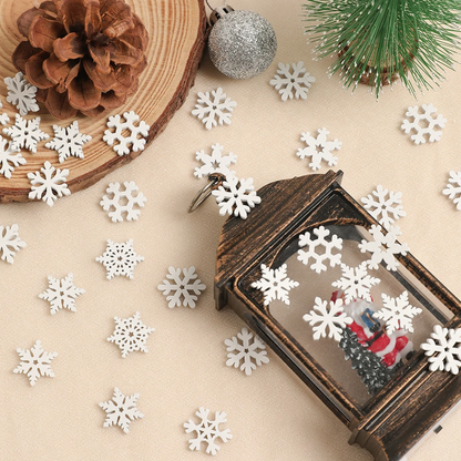 Jardioui Mini Flocons de Neige Blancs Délicats