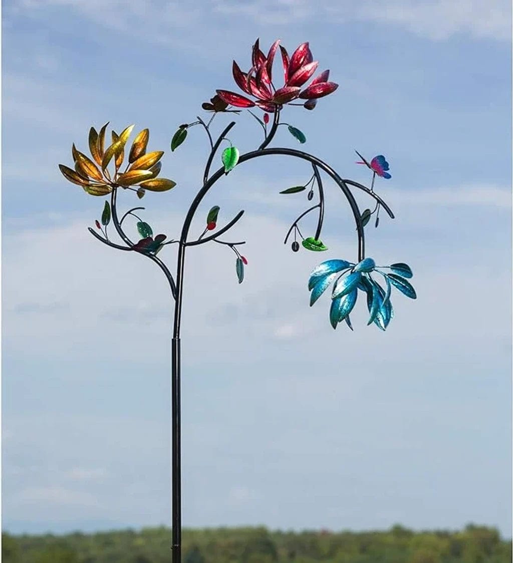 Jardioui Moulin à Vent Décoratif Floral Élégant