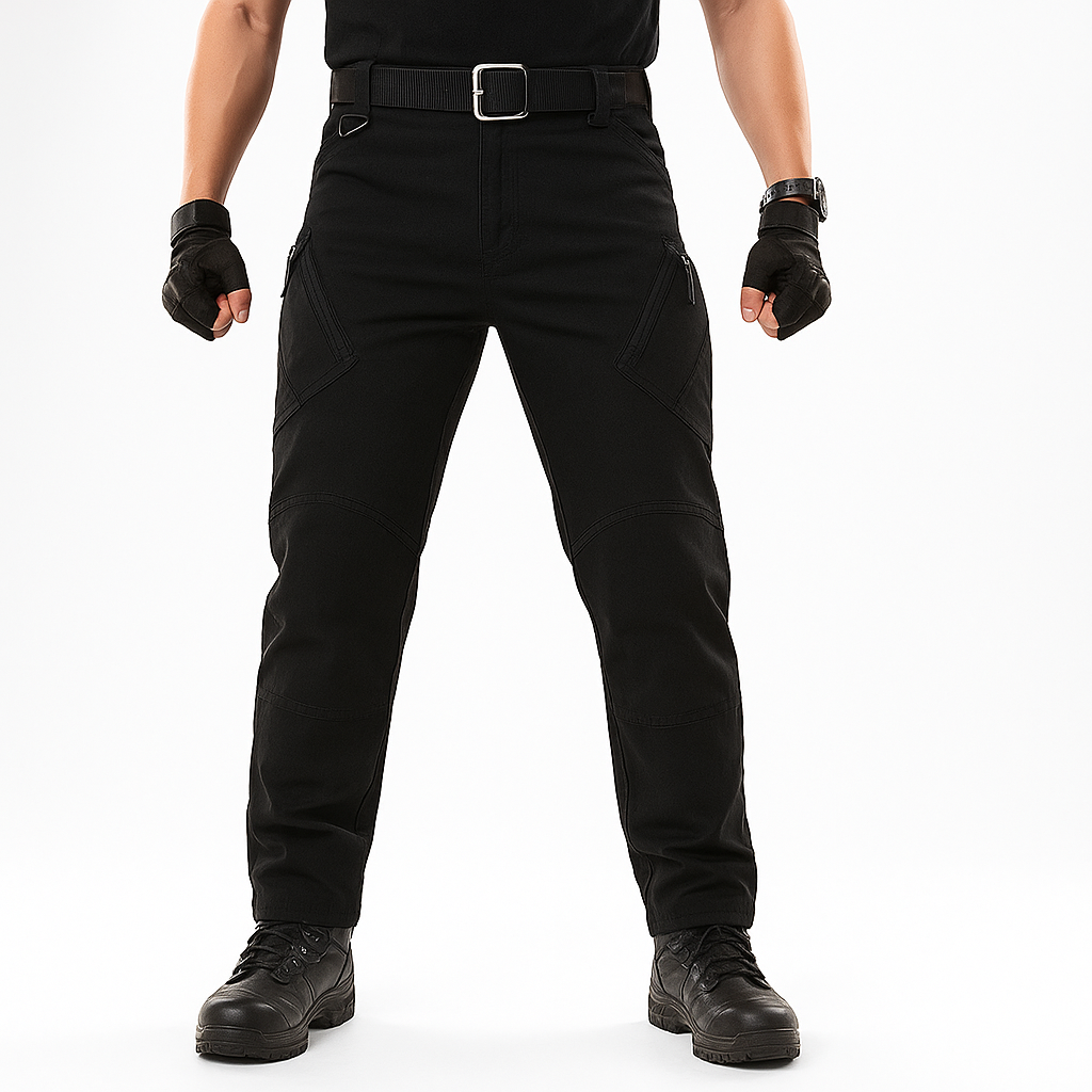 Jardioui Noir / M Pantalon de Travail Homme Multipoche