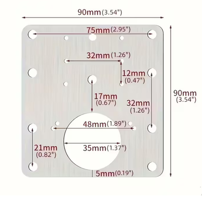 Jardioui Plaque de Réparation Charnière Renforcée