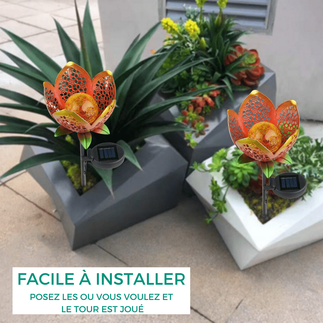 frJardioui Lampes Fleur Solaire Pour Jardin