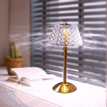 Jardioui Lampe de chevet Rétro en Cristal